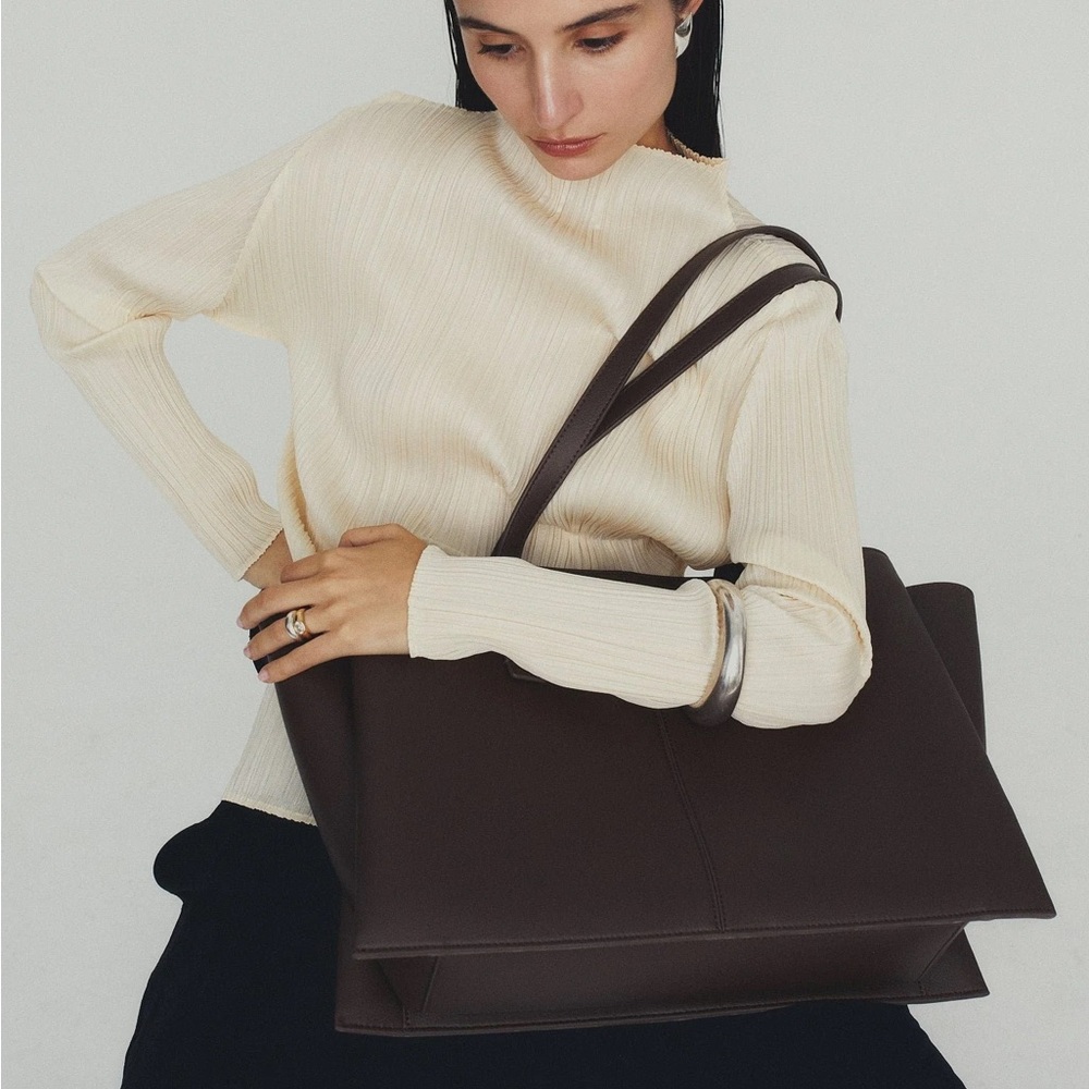 LIKE NEW Freja Paloma Espresso Work Tote Bag